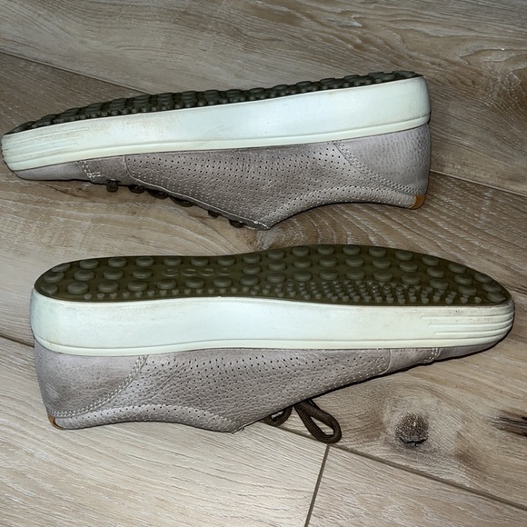 Men’s Ecco Soft 7 Perforated Gray Sneakers Shoes Size 10 - Picture 6 of 9